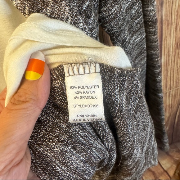 Naif Women Brown Lightweight Long Sleeve Open Front Cardigan Sweater Size Large - Picture 10 of 10